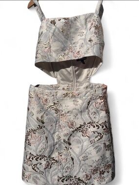 Express | Floral Embroidered Cut-Out Mini Dress | Size 4 NWOT